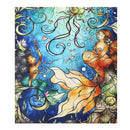 Waterproof Mermaid Scenery Pattern Fabric Shower Curtain Panel Sheer 180 x 180CM
