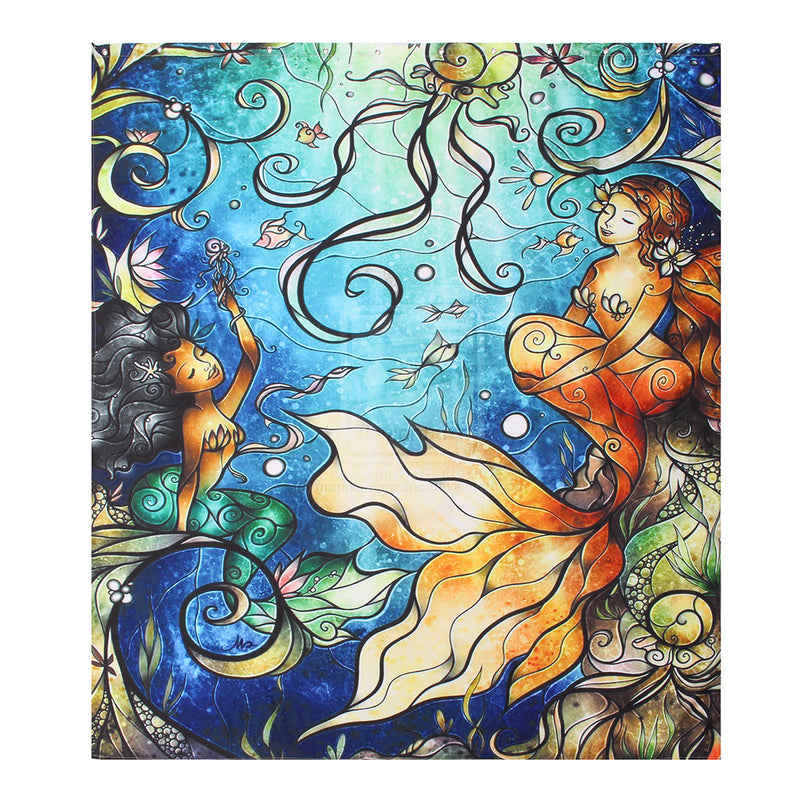 Waterproof Mermaid Scenery Pattern Fabric Shower Curtain Panel Sheer 180 x 180CM