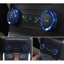 4pcs/Set Cars Alu Decoration Stereo Knob Ring Air Conditioning Knob Ring Circle for For Ford Edge