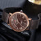 NAVIFORCE 3006 Waterproof Calendar Quartz Watch Mesh Steel Business Style Men Wrist Watch