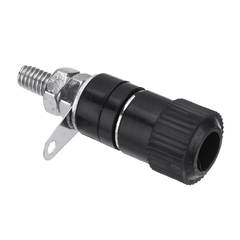 Excellway 10Pcs 4mm Banana Socket Nickel-plated Link Post Nut Banana Plug Jack Connector Red Black