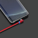 TOPK L-Line 90 Degree Angle Type C LED Magnetic Braided Fast Charging Data Cable 1M For Phone Tablet