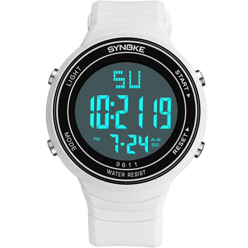 SYNOKE 9611 Outdoor Sport Men Watch Waterproof Luminous Display Large Dial Digital Watch