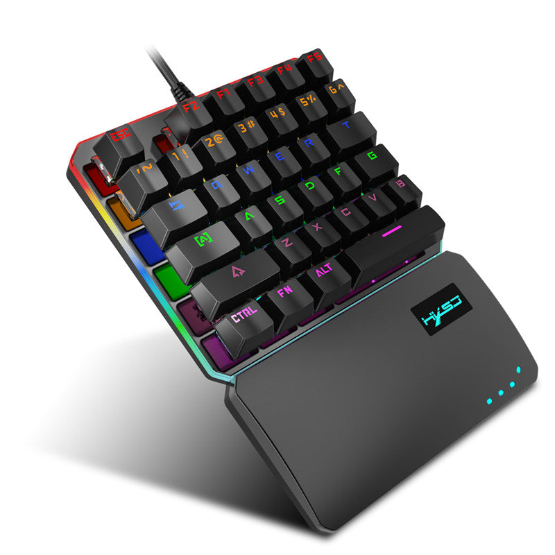 HXSJ V200 One-hand Blue Switch RGB Mechanical Gaming Keyboard