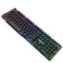 IMICE AK-600 104 Keys USB Wired Silicone Sutton Keyboard Three Color Backlit with 1.3m Cable Gaming Keyboard