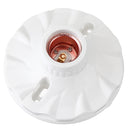 E27 Round Plastic Base Screw Light Socket Lamp Holder Bulb Adapter Flame Retardant Durable Material AC250V