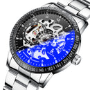 IK COLOURING 98226G Skeleton Dial Automatic Mechanical Watches Business Style Men Watch
