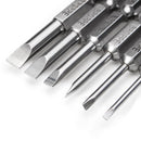 BROPPE 6Pcs 50mm Magnetic 2.0-6.0mm Flat Head Slotted Tip Screwdrivers Bits