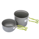 Outdoor 1-2 People Picnic Pot Set Nonstick Bowl Pot Pan Camping Cookware Set