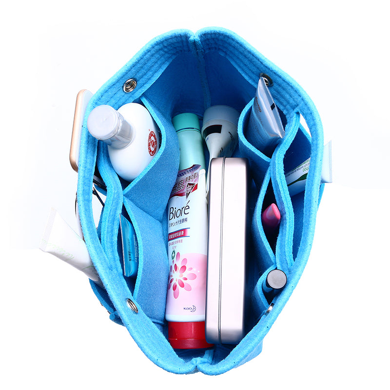 Travel Casual Bag in Bag Felt Multi-pockets Cosmetic Bag Storage Bag