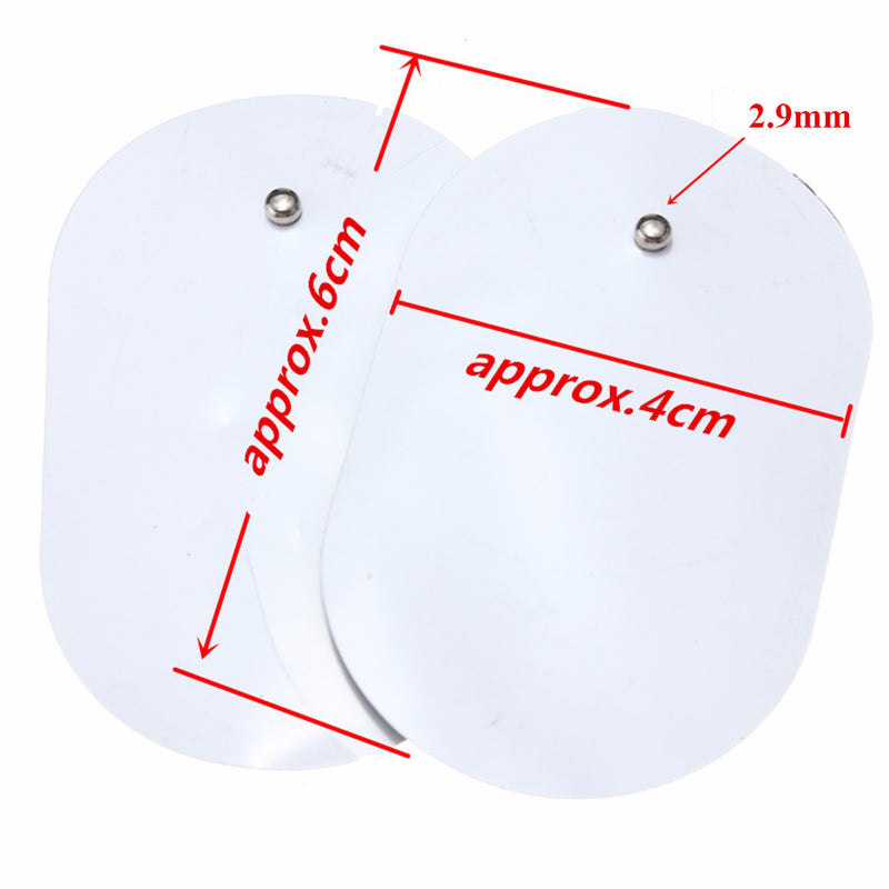 2pcs 4x6cm Durable Tens Machine Electrode Pads For Massagers Self-adhesive Button