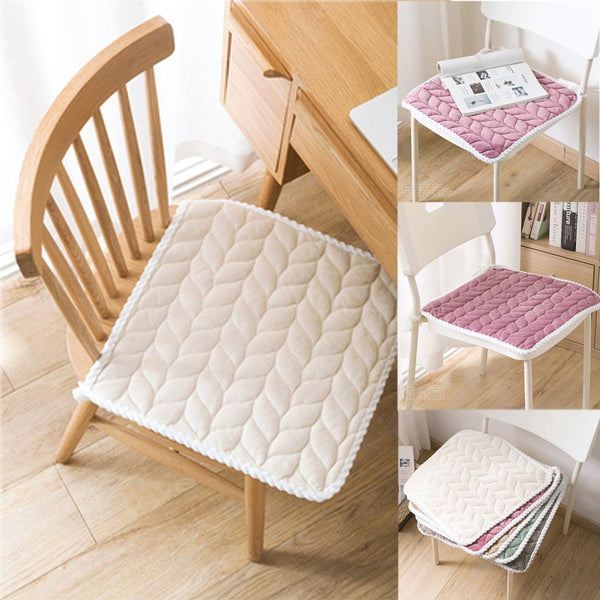 5 Colors Winter Chair Seat Cushions Non-slip Seat Pad With Bandage Office Chair Cushion Throw Pillow Home Decoration Chair Cushion Tatami