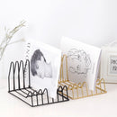 Creative Nordic Simple Iron Storage Holder Racks Creative Multifunction Desktop File Bookshelf Organizer Office Home Storage Stand