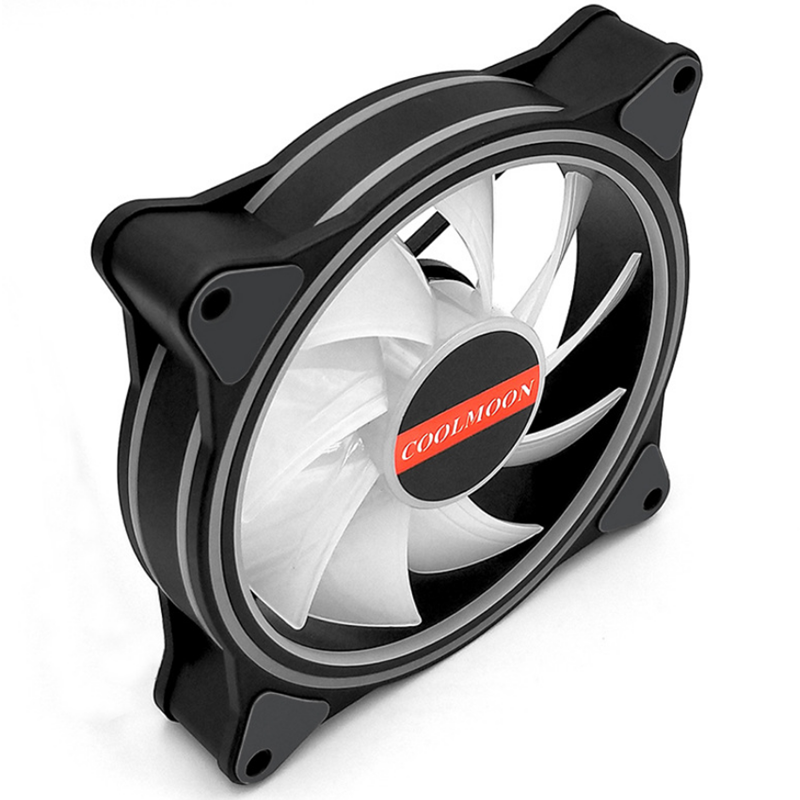 Coolmoon 12V CPU Cooling Fan 1PCS 120mm Multilayer Backlit RGB Computer Case PC Cooling Fan Cooler Heatsink for PC