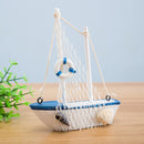 Mediterranean Style 14cm Boat Sailing Model Handmade Creative Home Decoration Decoration Ornament