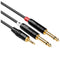 CE-LINK 3.5mm Stereo Male Plug to Dual 2x 6.35mm Mono Plug Audio Phone Cable