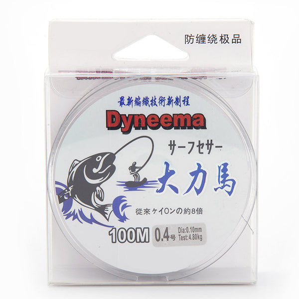 YUDELI Dyneema 100M Strong Braided Fishing Line PE Braid 4 Stands High Strength and Toughness Fishing Line