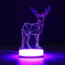 3D Illusion USB LED Night Light 7 Color Changing Desk Table Lamp Xmas Gift