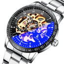 IK COLOURING 98226G Skeleton Dial Automatic Mechanical Watches Business Style Men Watch