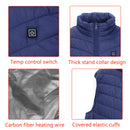 9 HeatingPads Blue USB Men Women Electric Heated Vest Jacket Coat Washable Warm