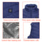 9 HeatingPads Blue USB Men Women Electric Heated Vest Jacket Coat Washable Warm