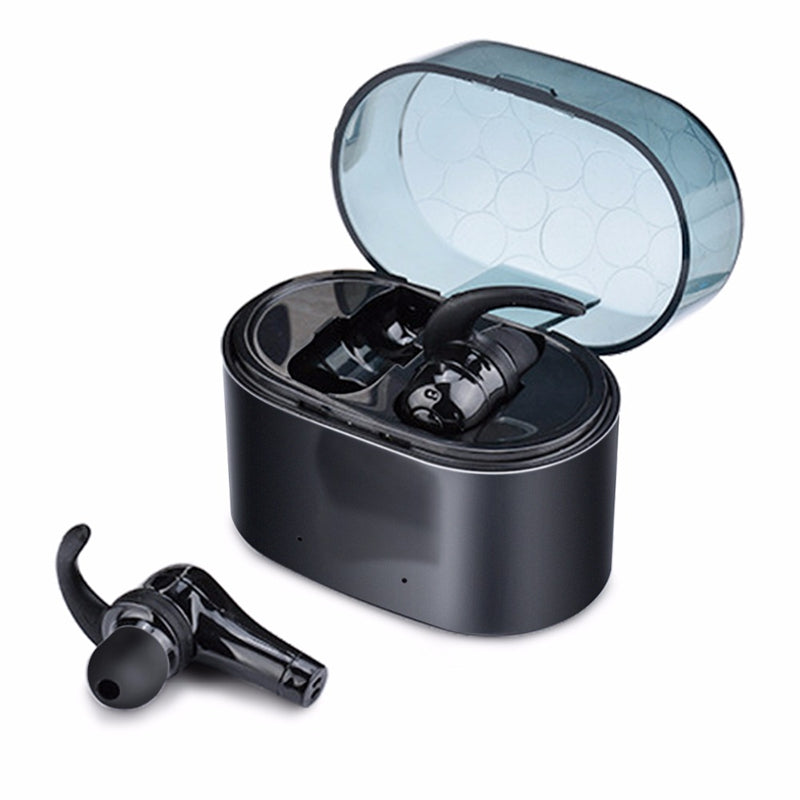 [True Wirelss] QY1 TWS 5.0 Dual bluetooth Earphone Stereo English Prompt Headphone with Charging Box