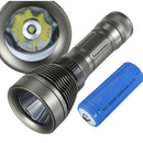 Elfeland T6 2600lm Underwater 80m Dive Light + 1Pcs 5000mAh 26650 LED Diving Flashlight Set
