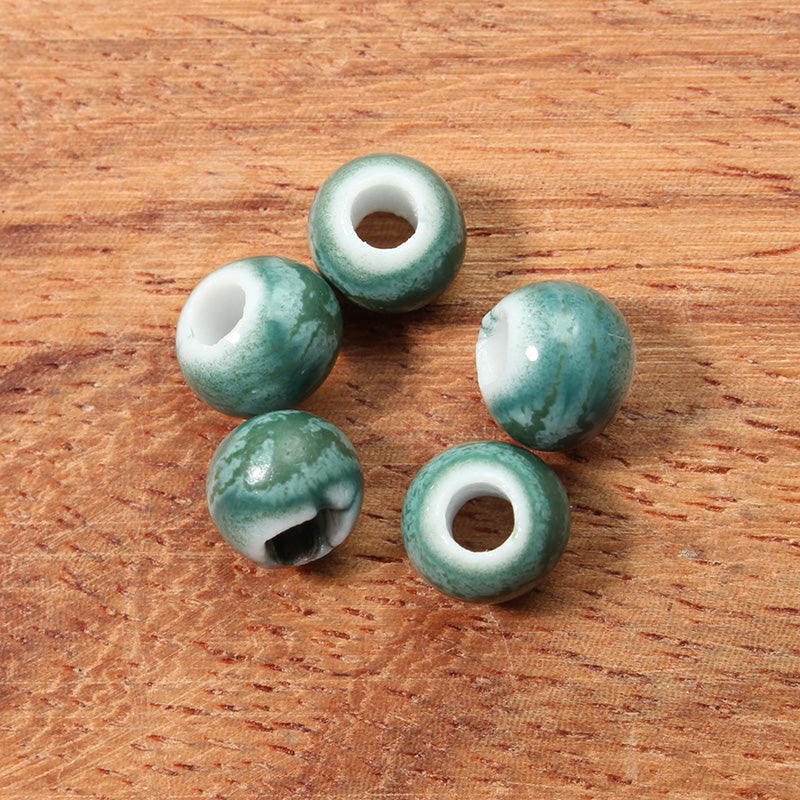 5Pcs 6mm Ice Crystal Beads DIY Women Hand Woven Material DIY Jewelry