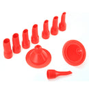 Drillpro 10pcs Universal Glue Nozzle Glass Glue Tip Mouth Nozzle with Base