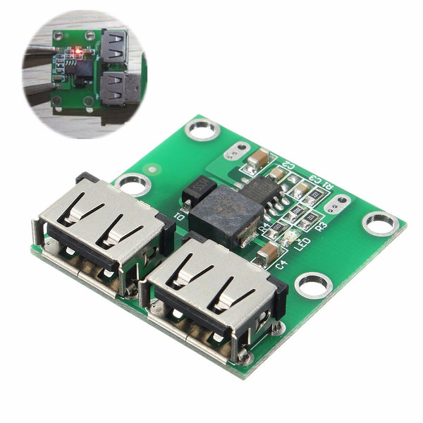 10Pcs Dual USB Output 6-24V To 5.2V 3A DC-DC Step Down Power Charger Module Converter