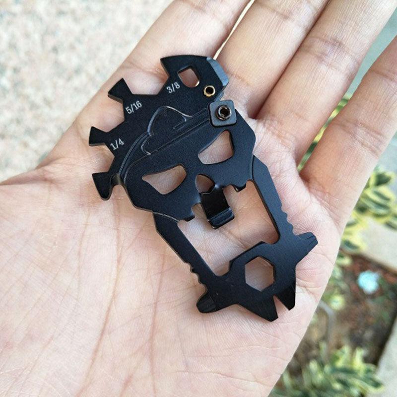 KCASA 12 In 1 Outdoor Skull Multifunctional Combination Tool Multifunction Bottle Opener Screwdriver