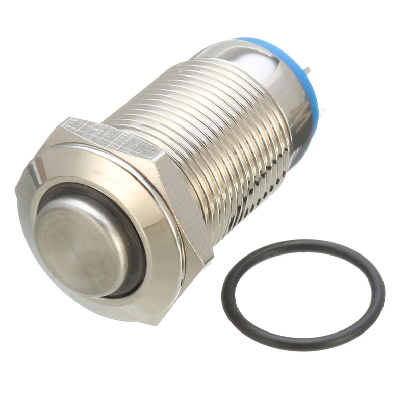 Silver 12mm LED Metal Push Button Latching Switch 4Pin Waterproof Push Button Switch
