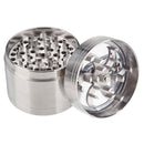 MOHOO Grinder Crusher 4-piece Pollen Scrapers Grinder with Hand Muller Shredder for Dried Spices, Herbs, Spices, 55mm Scraper Silver