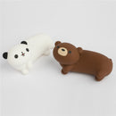 Jordan&Judy YD001 Cartoon Silicone Pencil Case Container Pencil Bags Kawaii Cute Brown Bear 3D Pencil Case School Supplies Stationery Gifts