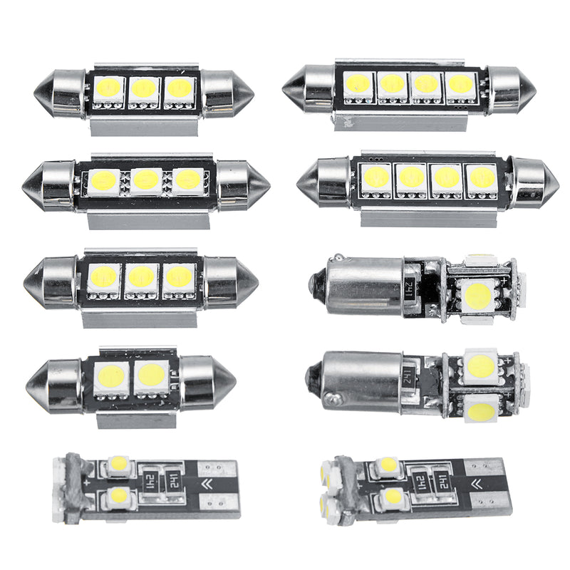 10Pcs Car LED Interior Light Bulb Kits for VW MK4 Golf GTI Jetta 1999-2005