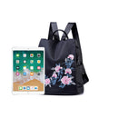 Embroidered Backpack Travel Student Bag Canvas Anti-theft Lightweight Waterproof Bag