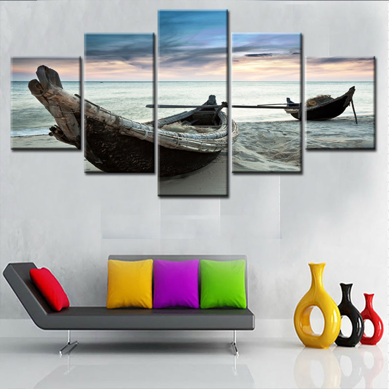 5Pcs Set Boat Modern Canvas Print Paintings Wall Art Pictures Home Decor Unframed