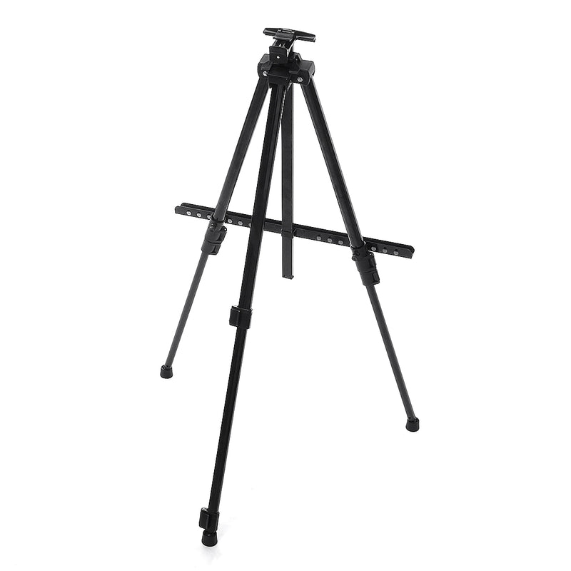Folding Iron Easel Stand Tripod Adjustable Height Lightweight Sturdy Painting Display Portable Sketching Rack with Carrying Bag