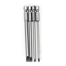BROPPE 4pcs 100mm Magnetic 3.0-6.0mm Flat Head Slotted Tip Screwdrivers Bits