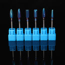 Pro Electric Blue Cylinder Coated Carbide File Drill Bit Nail Art Manicure Pedicure Kit