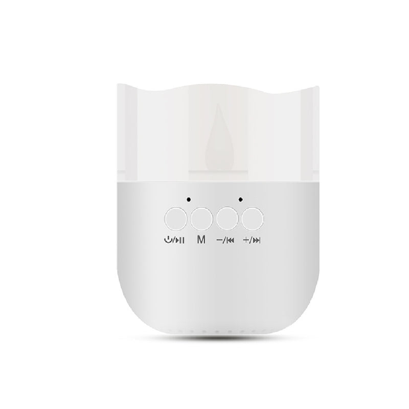 Mini Wireless bluetooth Speaker Warm White USB Portable LED Night Lamp Candle Light DC5V