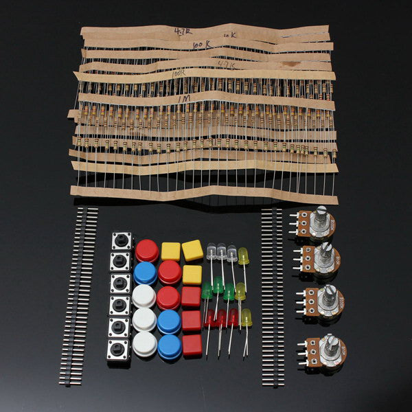 Electronic Parts Component Resistors Push Button Switch Kit Geekcreit for Arduino - products that work with official Arduino boards