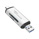 Type-C USB3.0 3-in-1 Card Reader SD/TF Card Reader High Speed 5Gbps Aluminum Alloy Card Reader