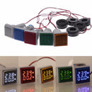 5pcs Yellow Light AC 60-500V 0-100A D18 Square LED Digital Dual Display Voltmeter Ammeter Voltage Gauge Current Meter