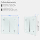 AC100-240V 1CH Touch Control Panel Wall Mount LED Triac Dimmer Light Switch