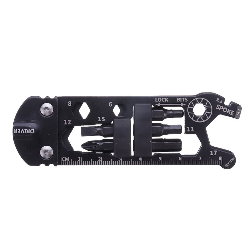 Multifunctional Tools Outdoor EDC Tools Screwdriver Slotted Phillips Hex Wrench Spanner Scale