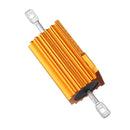20pcs RX24 25W 8R 8RJ Metal Aluminum Case High Power Resistor Golden Metal Shell Case Heatsink Resistance Resistor