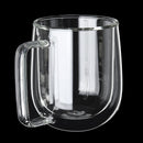 300ML Glass Coffee Tea Cup Heat Resistant Double Layer Glass Handle Double Wall