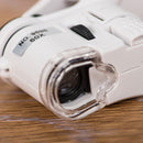 60X Phone Microscope Lens Magnifier Clip With LED Light UV Currency Detector