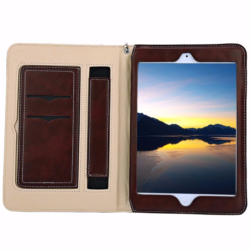 Multifunctional Card Slot Lanyard Leather Case For iPad Mini 4